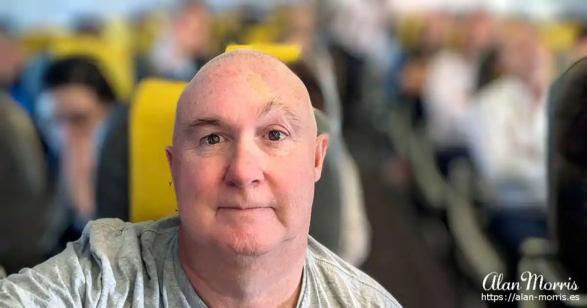 Alan Morris on a flight from Alicante to Barcelona.